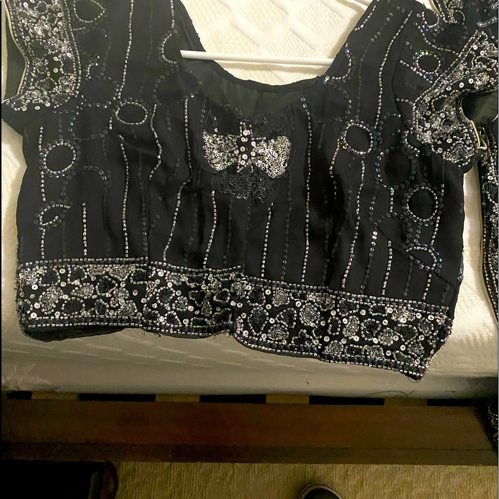 Black and Silver saree (Indian).